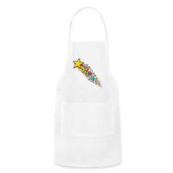 Colorful Shooting Star Cascade - Adjustable Apron - white - Front - Julia (174cm)