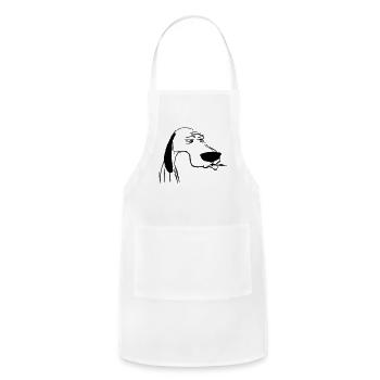 smoking dog - Adjustable Apron - white - Front - Julia (174cm)
