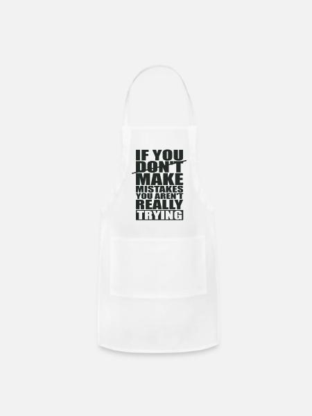 Inspirational Quote Typography Design - Adjustable Apron - white