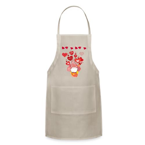 Design wrapped in love hearts, vibrating in love. - Adjustable Apron
