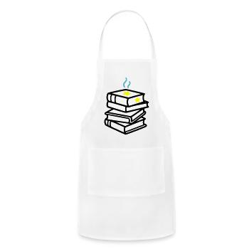 Book Stack Star Fantasy Reading Book Club - Adjustable Apron - white - Front - Julia (174cm)