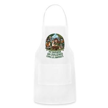 Yo quisiera ser civilizado 2 - Adjustable Apron - white - Front - Julia (174cm)