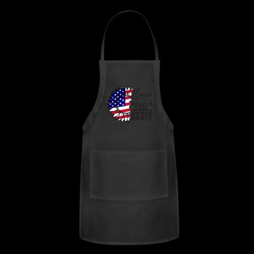 Home the free because of the brave - Adjustable Apron