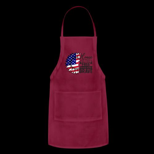 Home the free because of the brave - Adjustable Apron