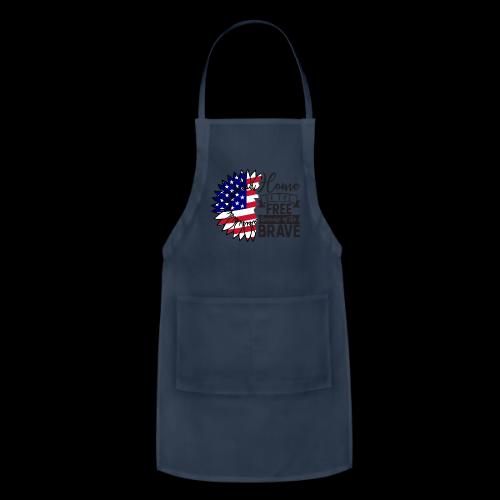Home the free because of the brave - Adjustable Apron