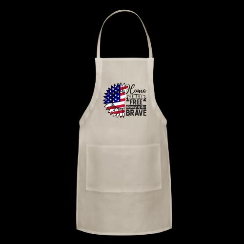 Home the free because of the brave - Adjustable Apron