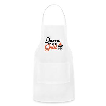 queen of the grill - Adjustable Apron - white - Front - Julia (174cm)