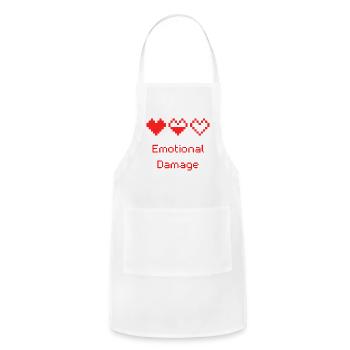 Emotional Damage - Adjustable Apron - white - Front - Julia (174cm)