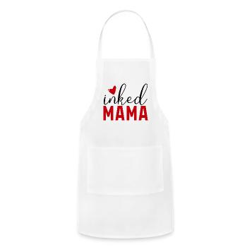 Inked mama - Adjustable Apron - white - Front - Julia (174cm)