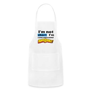 Im Not Short Im Concentrated AWESOME 70s - Adjustable Apron - white - Front - Julia (174cm)