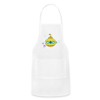 In A Yellow Submarine - Adjustable Apron - white - Front - Julia (174cm)