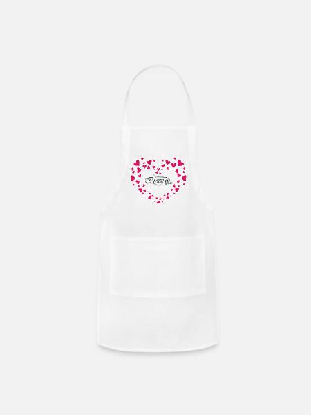 I love You - Adjustable Apron - white