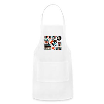 Love Music Ornament - Adjustable Apron - white - Front - Julia (174cm)