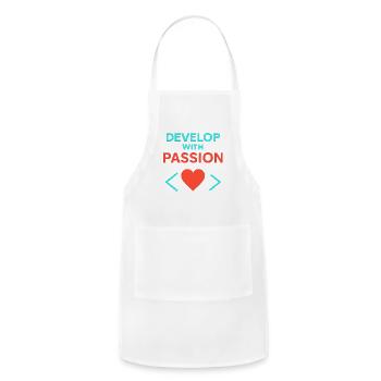 Passion Development Motivational Design - Adjustable Apron - white - Front - Julia (174cm)