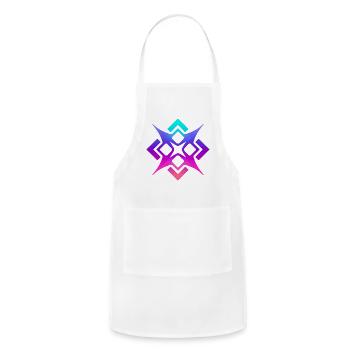Prismatic Star Glyph - Adjustable Apron - white - Front - Julia (174cm)