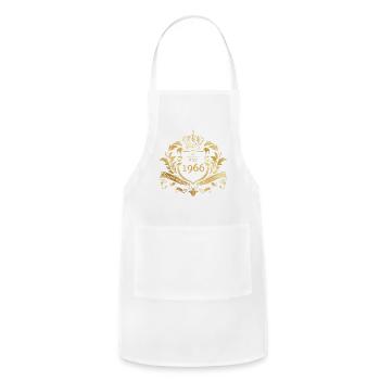 60th birthday Semper Verum - Established 07/1966 - Adjustable Apron - white - Front - Julia (174cm)
