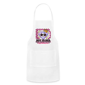 Diamond Crown Birthday Icon - Adjustable Apron - white - Front - Julia (174cm)