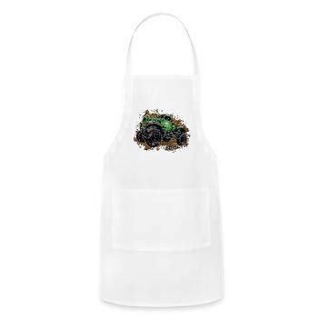 Over Budget Mud Truck - Adjustable Apron - white - Front - Julia (174cm)