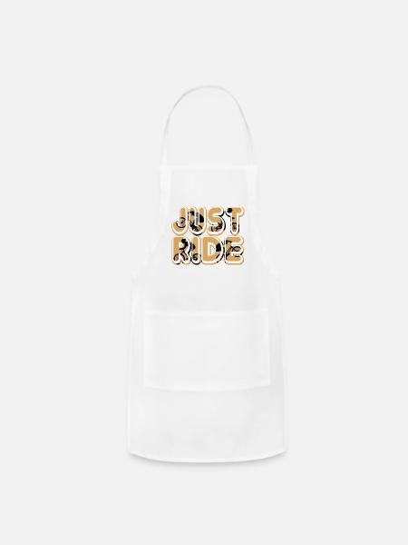 JUST RIDE BIKERS - Adjustable Apron - white