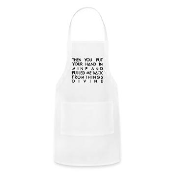 Hand in mine 1 black - Adjustable Apron - white - Front - Julia (174cm)