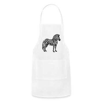 Tribal Zebra - Adjustable Apron - white - Front - Julia (174cm)