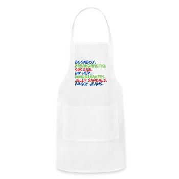 Boombox. Breakdancing. 90s R&B... - Adjustable Apron - white - Front - Julia (174cm)