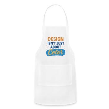 Color-Centric Design Motivation Tee - Adjustable Apron - white - Front - Julia (174cm)