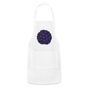 Deep Purple Hydrangea - Adjustable Apron - white - Front - Julia (174cm)