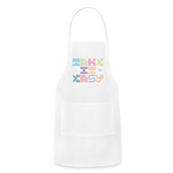 TAKE IT EASY - Adjustable Apron - white - Front - Julia (174cm)