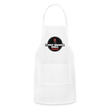 I Just Wanna Grill For Gods Sake - Adjustable Apron - white - Front - Julia (174cm)