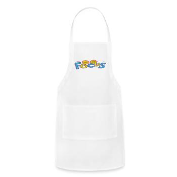 "Don't Lose Focus" is a powerful concentration - Adjustable Apron - white - Front - Julia (174cm)