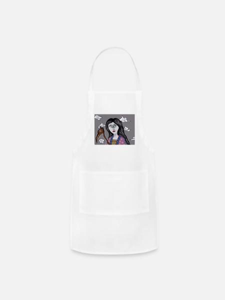 Ypuung ghost - Adjustable Apron - white
