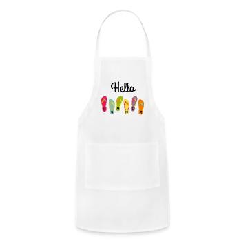 Sandals Spell Summer T-Shirt - Adjustable Apron - white - Front - Julia (174cm)