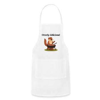 Otterly_delicious_transparent_backgrnd- - Adjustable Apron - white - Front - Julia (174cm)