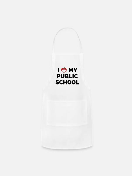 Public Education - Adjustable Apron - white