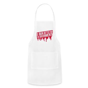 run better than government - Adjustable Apron - white - Front - Julia (174cm)