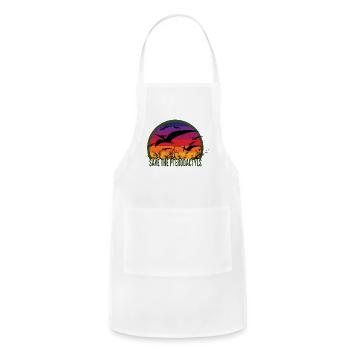 Save The Pterodactyls Dinosaur Prehistoric - Adjustable Apron - white - Front - Julia (174cm)