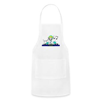 DJ performance - Adjustable Apron - white - Front - Julia (174cm)