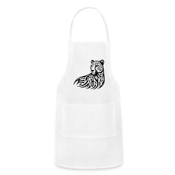 Tribal Cheetah - Adjustable Apron - white - Front - Julia (174cm)