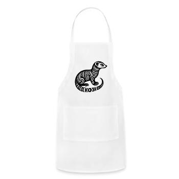 Tribal Mongoose - Adjustable Apron - white - Front - Julia (174cm)