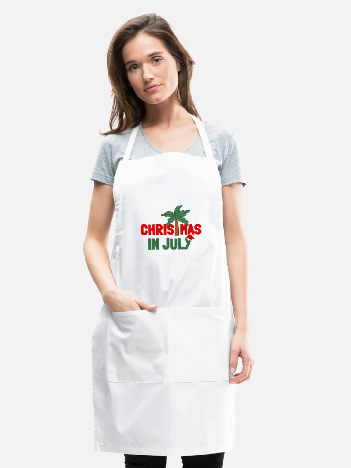 CHRISTMAS IN JULY - Adjustable Apron - white - Front - Julia (174cm)