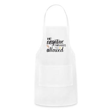 No Negative Thoughts Allowed - Adjustable Apron - white - Front - Julia (174cm)