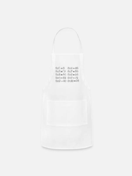 8 table - Adjustable Apron - white