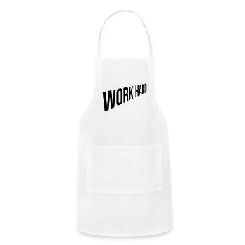 Design work hard - Adjustable Apron - white - Front - Julia (174cm)