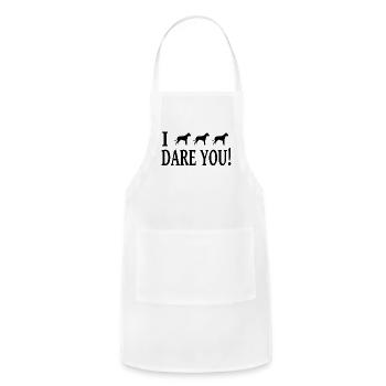I Triple Dog Dare You - Adjustable Apron - white - Front - Julia (174cm)