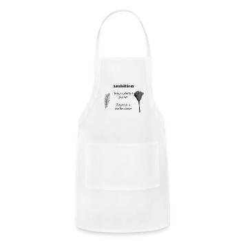 ambitious feather - Adjustable Apron - white - Front - Julia (174cm)