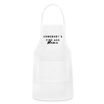 Somebody'S Fine Ass Mama - Adjustable Apron - white - Front - Julia (174cm)