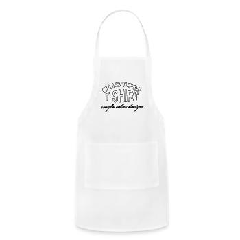 Custom T-shirt, Mens Custom Shirt, Personalized - Adjustable Apron - white - Front - Julia (174cm)