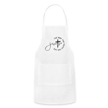 Jesus, The Way The Truth The Life - Adjustable Apron - white - Front - Julia (174cm)
