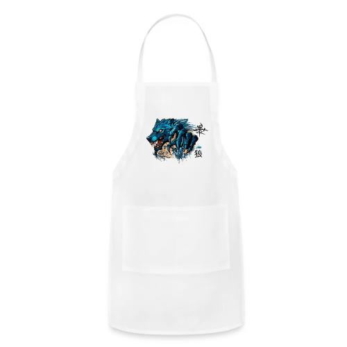 Blue Wolf Graffiti Street Art - Adjustable Apron